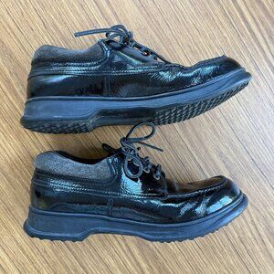 Prada Men’s Patent & Suede Oxford Loafers | Black | Size 11 (Prada 10) | Flawed